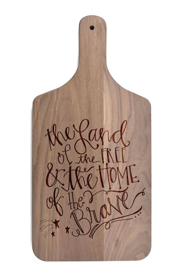 17&#x22; Land Of The Free Paddle Cutting Board